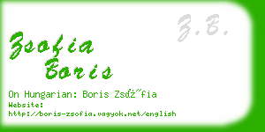 zsofia boris business card